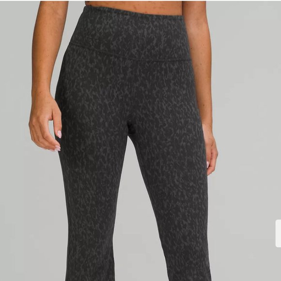 LULULEMON Groove Pant S High Rise Pant NULU ALIGN Leopard Camo Deep Coal Multi - Picture 2 of 15
